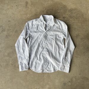 Frank And Eileen Oversized Button Up White Blue Stripes Womens size XS